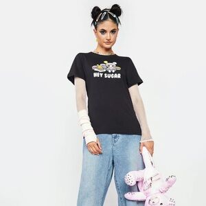 NWT Tokidoki x Gudetama: Hey Sugar Pastel Macaroon Black Graphic Tee